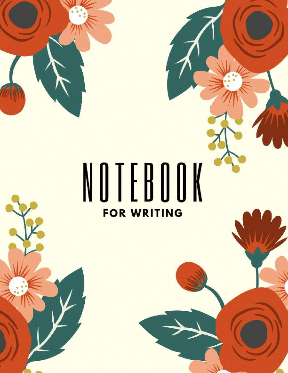 Notebook for writing: College Ruled, Soft Cover, Large Composition Book, 8.5 x 11 inch (21,59 x 27.94 cm), 110 pages for writing