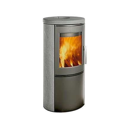 Varde Kaminofen 'Shape 1' mit Sichtfenster, Specksteinplatten und Rüttelrost (Konvektionsofen)