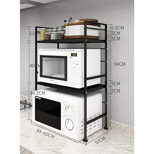 ZXCC Expandible Estantería Microondas Encimera, Acero Soportes ...