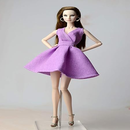 FidgetGear Classical Short Formal Dress for 30Cm Girl Doll Accessories Purple