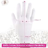 CGBOOM 3 Pairs Moisturizing Gloves White Cotton One Size Fits Most view 6