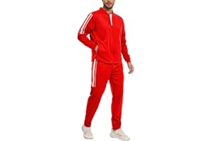 Fixha Men's Tracksuits Sweatsuits 2 Piece Casual Sweat Jogging Suit Set Athletic Full Zip Hoodies and Sweatpant Outfits