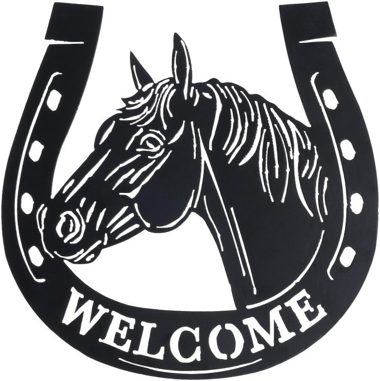 tough-1 Welcome Sign herradura de caballo Diseño Negro 87 – 1800