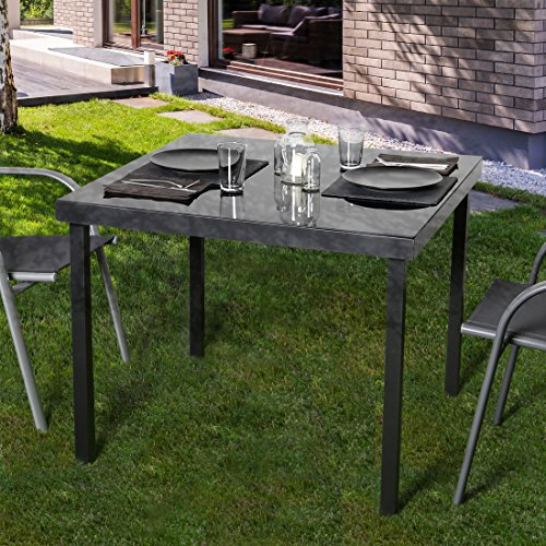 Ultranatura Gartentisch mit Glasplatte der Serie Korfu | moebeldeal