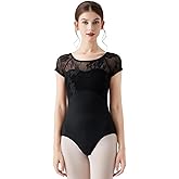 ModLatBal Women's Basic Short Sleeve Leotard forBallet Dance Gymnastics