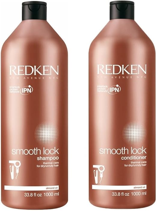 All Soft Redken Smooth Lock Shampoo And Conditioner Liter Duo 33.8 OZ