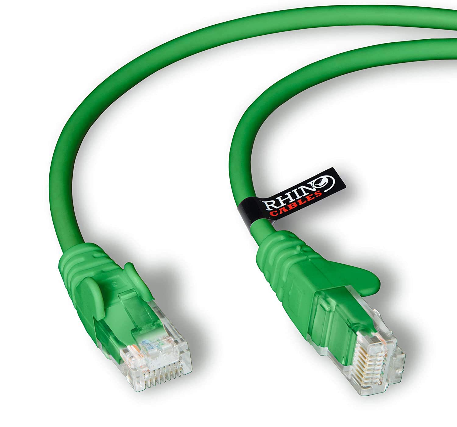 rhinocables CAT 6 High-Speed Gigabit Ethernet Cable - Patch Network Lead for LAN| Snagless UTP With LSZH Jacket | RJ45 Connector - Internet, Router, Modem, Smart TV, PC & More (5m, Green, Pack of 1)