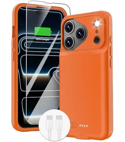 Amazon.com: Battery Case for iPhone 17 Pro, 10000mAh Rechargeable