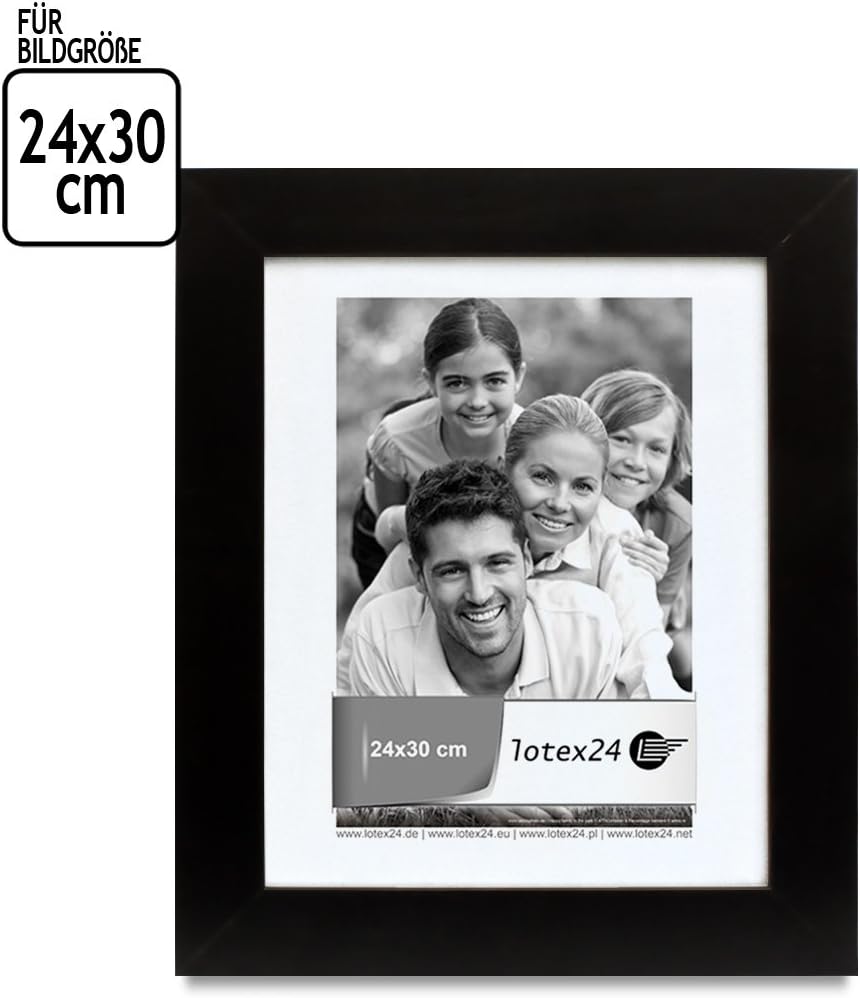 Black picture frames from glass 24 x 30 cm