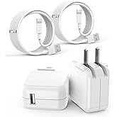 Fitquipment Compatible with iPad iPhone Charger Fast Charging 2Set 6FT Cable Cord with 12W Foldable Block Charging Travel Wall Plug Compatible with i Pad, iPadPro, iPadAir,iPhone