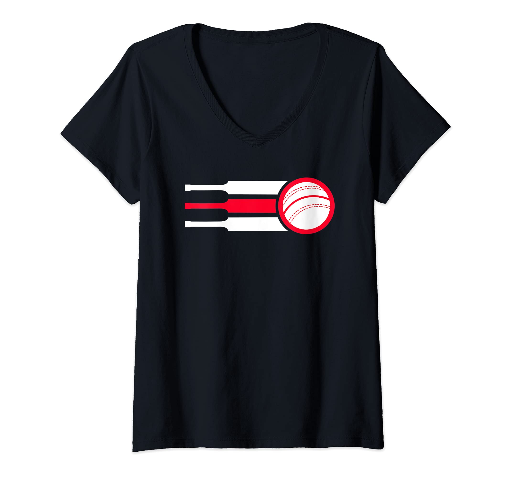 Womens England Cricket Fan English Flag V-Neck T-Shirt