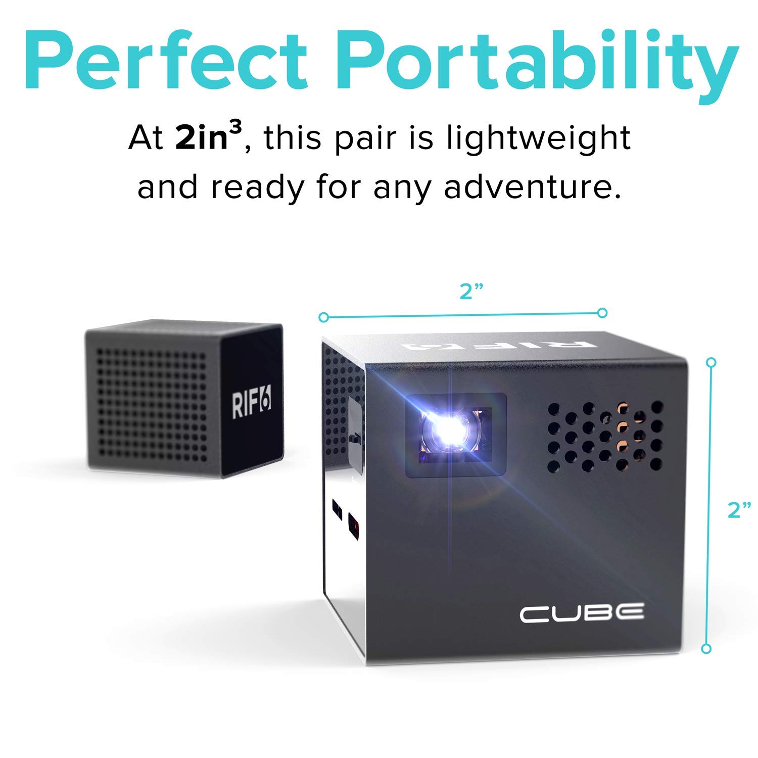 RIF6 Cube Full LED Mini Projector 1080p Supported