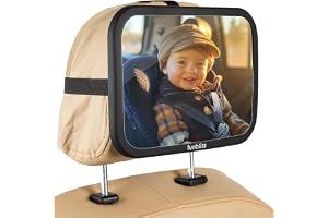 Baby Car Mirror Backseat, Black | Most Stable, Premium Matte Finish, Ultra High Definition PMMA Material, Secure and Shatterproof