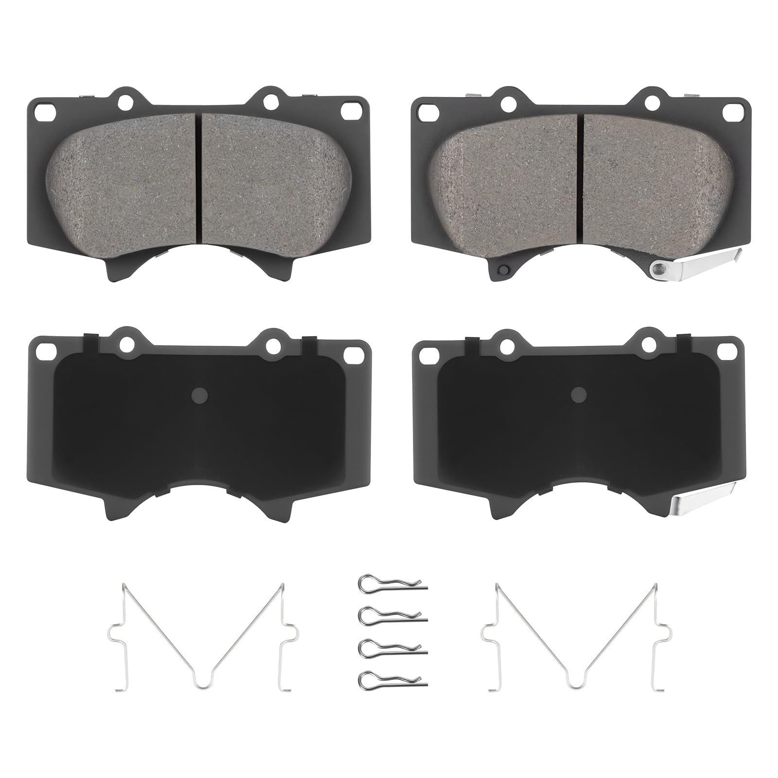 Photo 1 of Front Ceramic Brake Pads 5.3" Long Pad Plate for Toyota 4Runner 2003-2023, for Tacoma 2005-2023, Tundra 2000-2006, FJ Cruiser 2007-2014, Sequoia 2001-2007, for Lexus GX460 GX470 4PCS