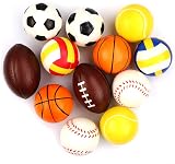 VEYLIN 12pc Soft Foam Sponge Sports Balls Mini Football Basketball Tennis view 7