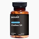 ENDUR - Choline L(+) Bitartrate - SR (Sustained Release) 300 mg - Brain, Liver, Cellular & Fetal Development - Pregnancy Support - Optimal 6–8 Hour Absorption Delivery - 200 Tablets
