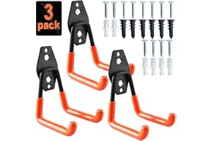 QUELIEN 3 Pack Garage Wall Hooks – 2.5in Heavy-Duty Cord Organizers for Garage Storage, Hose Holder, and Organization – Durable, Space-Saving Design for Home, Garage, and Workshop Use