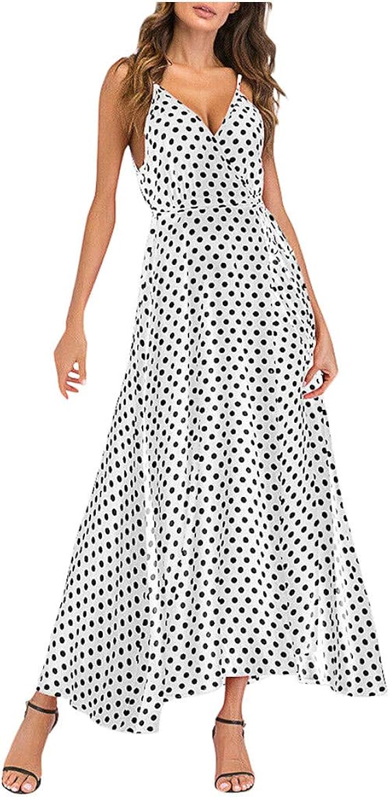 Robe De Femme Robe à Bretelles à Col En V Pour Femmes