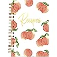 Le vélo Blank Recipe Book To Write In Your Own Recipes, Recipe Notebook Hardcover Spiral Bound, Recipe Organizer, Cooking Recipe Journal, Cook Book Journals Blank Cookbook Fill in, Empty Peach Make