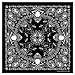 Black Paisley Skull Bandana measures 21
