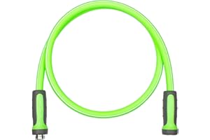 Fevone Garden Hose 6 ft x 5/8 ", Heavy Duty Water Hose with Rotatable Grip Handle, Easy to Connect, Fits Hoses/Pipes of All Replacement/Replaceable Parts, Solid Aluminum Fittings - Zero Leak