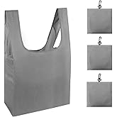 HOLYLUCK Reusable Grocery Bags,Heavy Duty Foldable Shopping Tote Bag (Extra Large, 3 Large Grey)