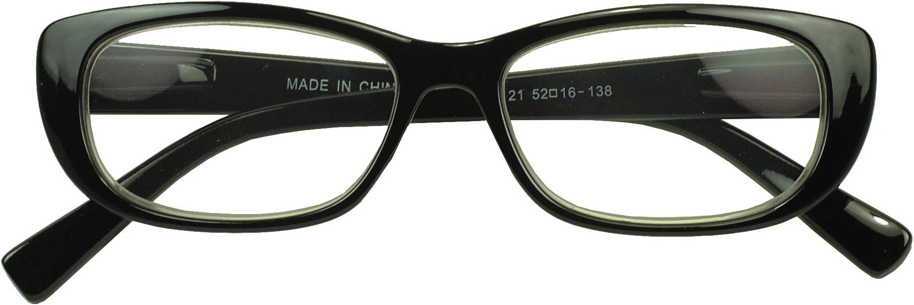 Sunglass Stop - Womens Oval Bold Cat Eye Magnification Optical Reading Readers Prescription Glasses (Black , +1.75)