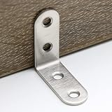 ALLY-MAGIC 10Pcs Stainless Steel 40x40mm Right Angle Brackets Shelf Corner Brace view 6
