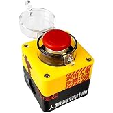 Wireless Desktop Power Button for PC(Laptop Incompatible), Atomic Nuclear Bomb Rocket Launch, Big Red Button (Yellow)