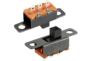 uxcell 4Pcs 3mm Vertical Slide Switch SPDT 3 Terminals PCB Panel Latching