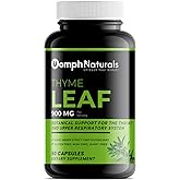 Oomph Naturals Thyme Leaf, 900mg Thymus Vulgaris Leaf Extract, 90 Capsules 45 Day Supply, Non-GMO, Gluten Free, Supplement for Respiratory Health