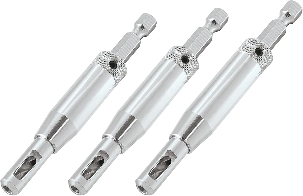 Trend 3-Piece Quick Release Drill Bit Guide Set 1/4 Inch Hex HSS