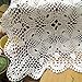 kilofly Handmade Crochet Cotton Lace Table Placemats Sofa Doilies, Square, White, 27 inch