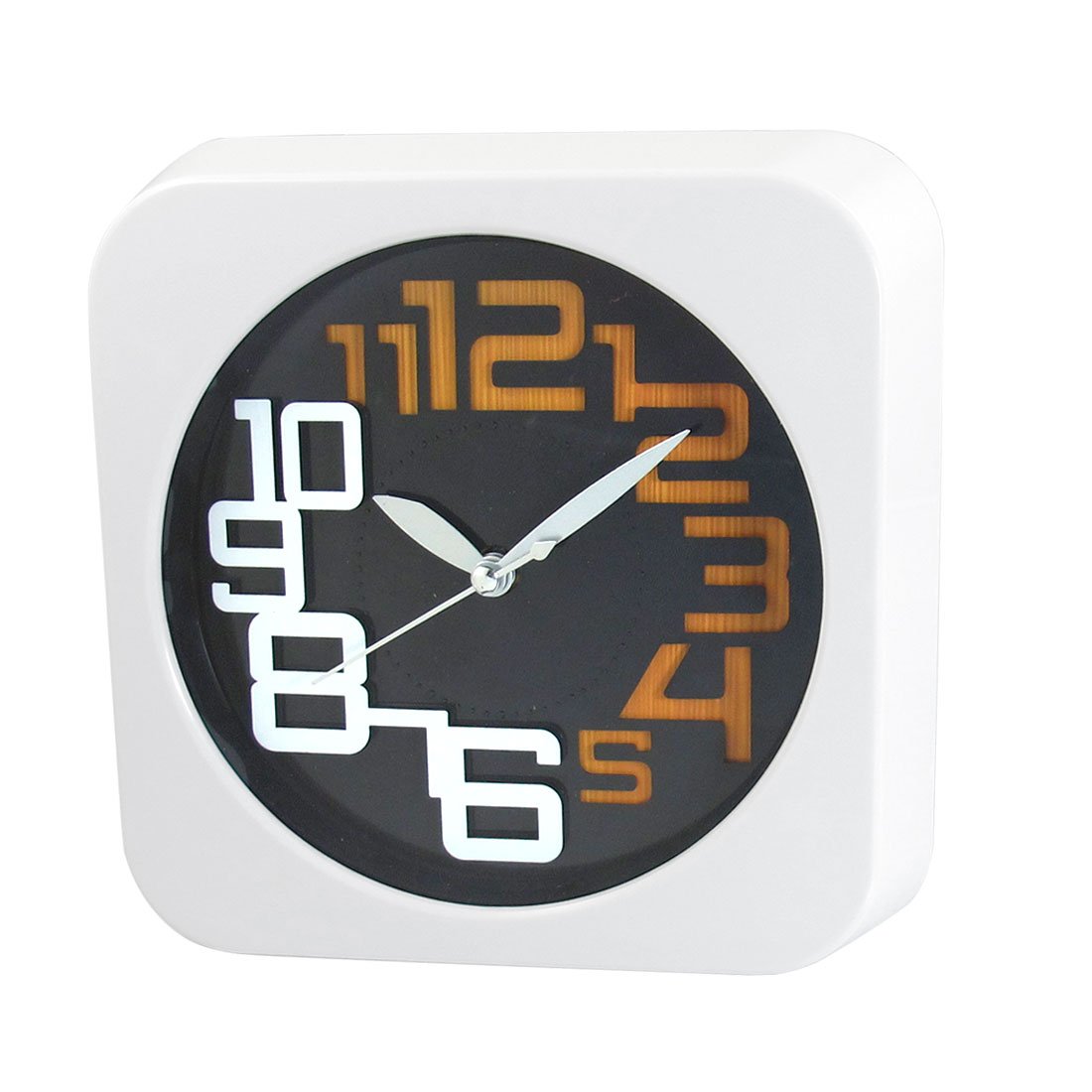 Buy Office White Square Shaped Shell Wall Mounted Alarm Clock Online At Low Prices In India Amazonin