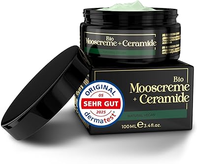 BIO Moossalbe gegen Falten hochdosiert 100ml • mit MossCellTec™, Ceramiden und Hyaluronsäure • +Sheabutter +Vitamin E • Vegan • hochwirksamer Moosextrakt in einzigartiger Transportmatrix • Anti Aging