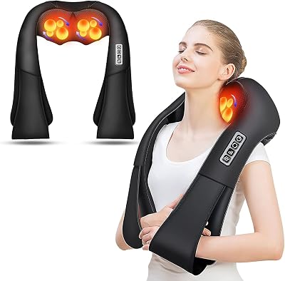 AERLANG Neck Massager Shiatsu with Heat Back Shoulder Pain Relief