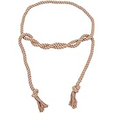 FRCOLOR Gothic Style Pastor Waist Belt Woven Hemp Rope Costume Accessory Long Adjustable Waist Belt for Men for Cosplay and Religious Ceremonies