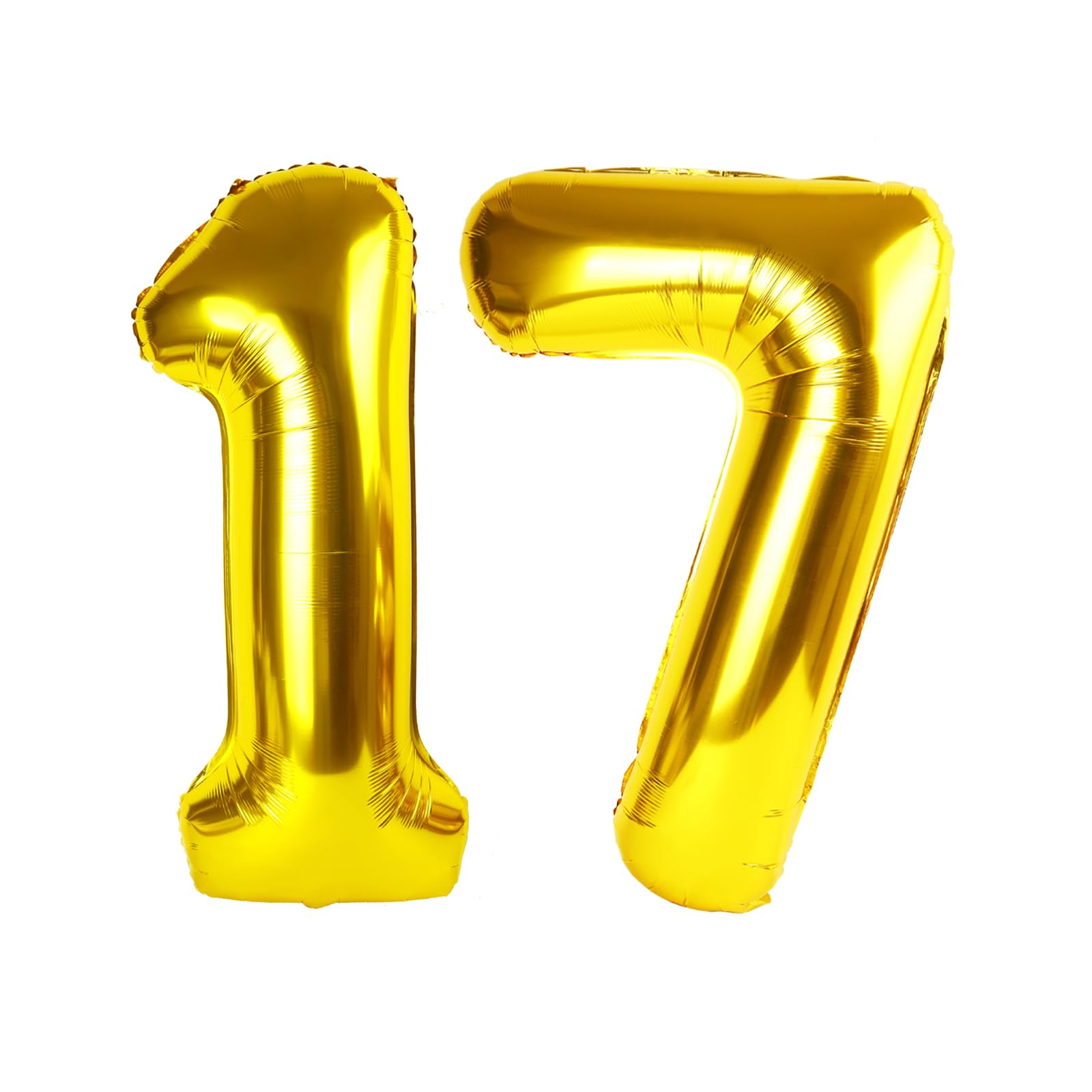 Photo 1 of 17 Balloon - Gold Birthday Number Balloons, 40 Inch Large Foil Balloons for Men Women Boys Girls Gold Themed Birthday Decorations