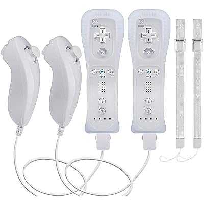 Buy Monhe Remote Controller And Nunchuck Joystick Replacement For Wii Wii U Console 2pack Gamepad With Protective Silicone Case And Wrist Strap Online In Italy B094cqttvb