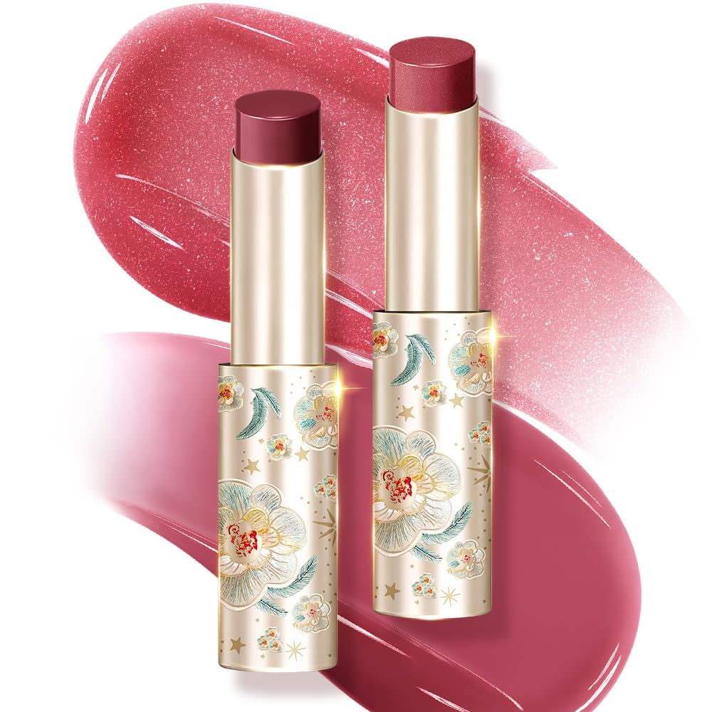 Photo 1 of CATKIN Glossy Lip Balm Ultra Hydating Glow Lip Tinted Jelly Plump Melting Balm Shea Butter Repair Soothing For Dry Lips Dewy Finished 0.12 oz 2pcs Set 01