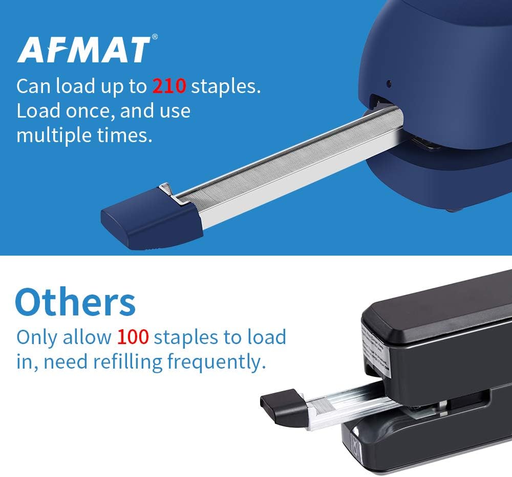 Electric Stapler Desktop, Automatic Staplers for Desk, Portable Stapler, AC or Battery Powered Heavy Duty Stapler, with Reload Reminder & Release Button, 25 Sheets Capacity, Blue : Office Products