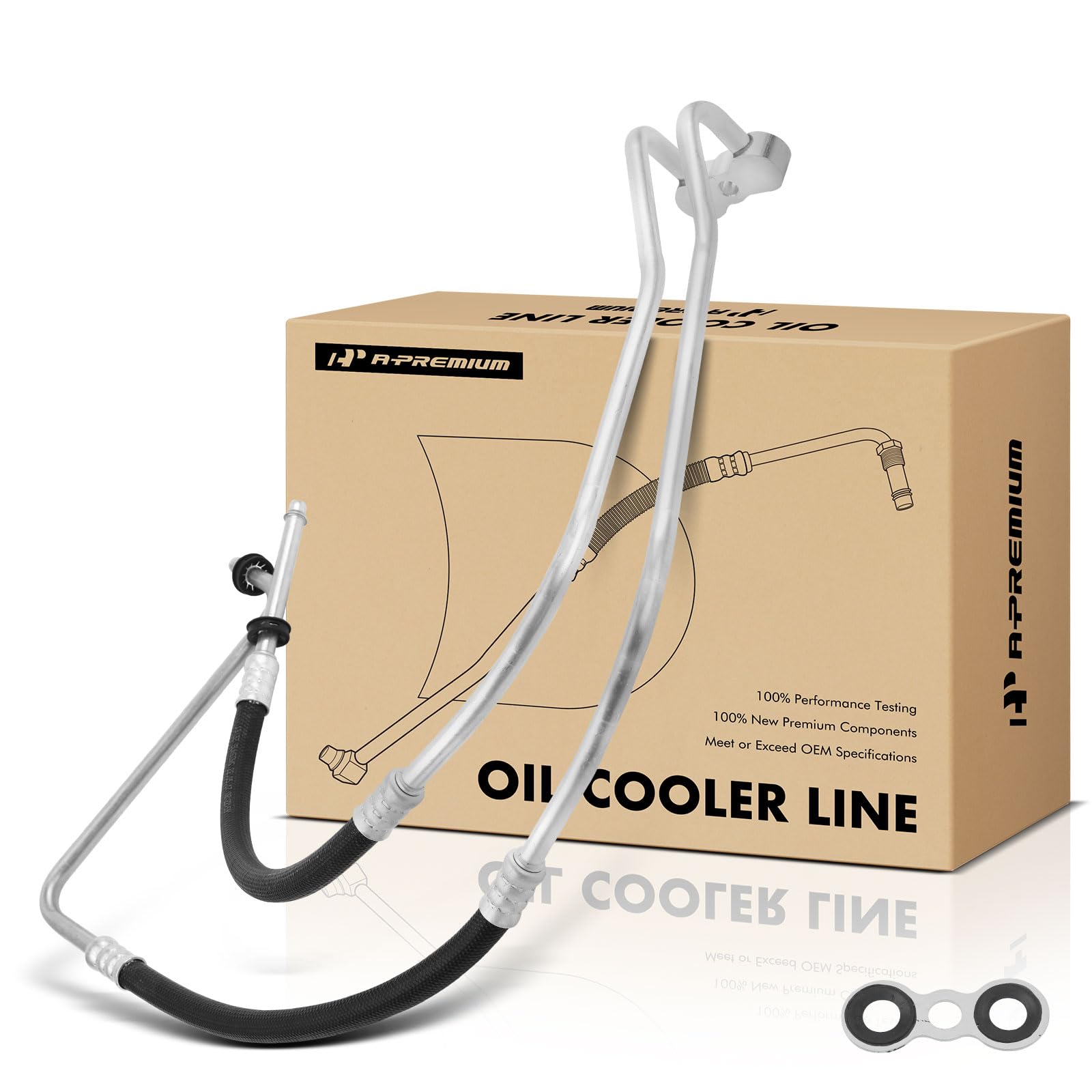 Photo 1 of A-Premium Inlet and Outlet Engine Oil Cooler Line Hose Assembly Compatible with Chevrolet Express 1500 2500 1996-2004 & GMC Savana 1500 2500 1996-2004 4.3L