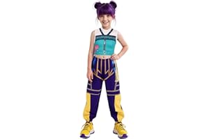 Enccfoeo Kids Girls Pop Singer Costume 3-14 Years, Toddler Halloween Cosplay Stage Clothes Merch