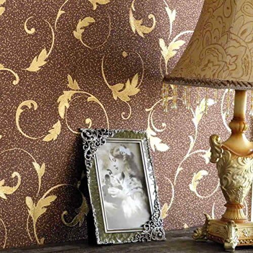 Fyios European Coffee Colored Wallpaper Noble And Elegant Tv Background Wall