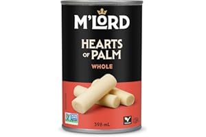 M'Lord Hearts of Palm Whole | Non GMO Canned in Brine | Keto & Vegan | Cut to Your Needs | Salad, Grill & Antipasto | 398ml