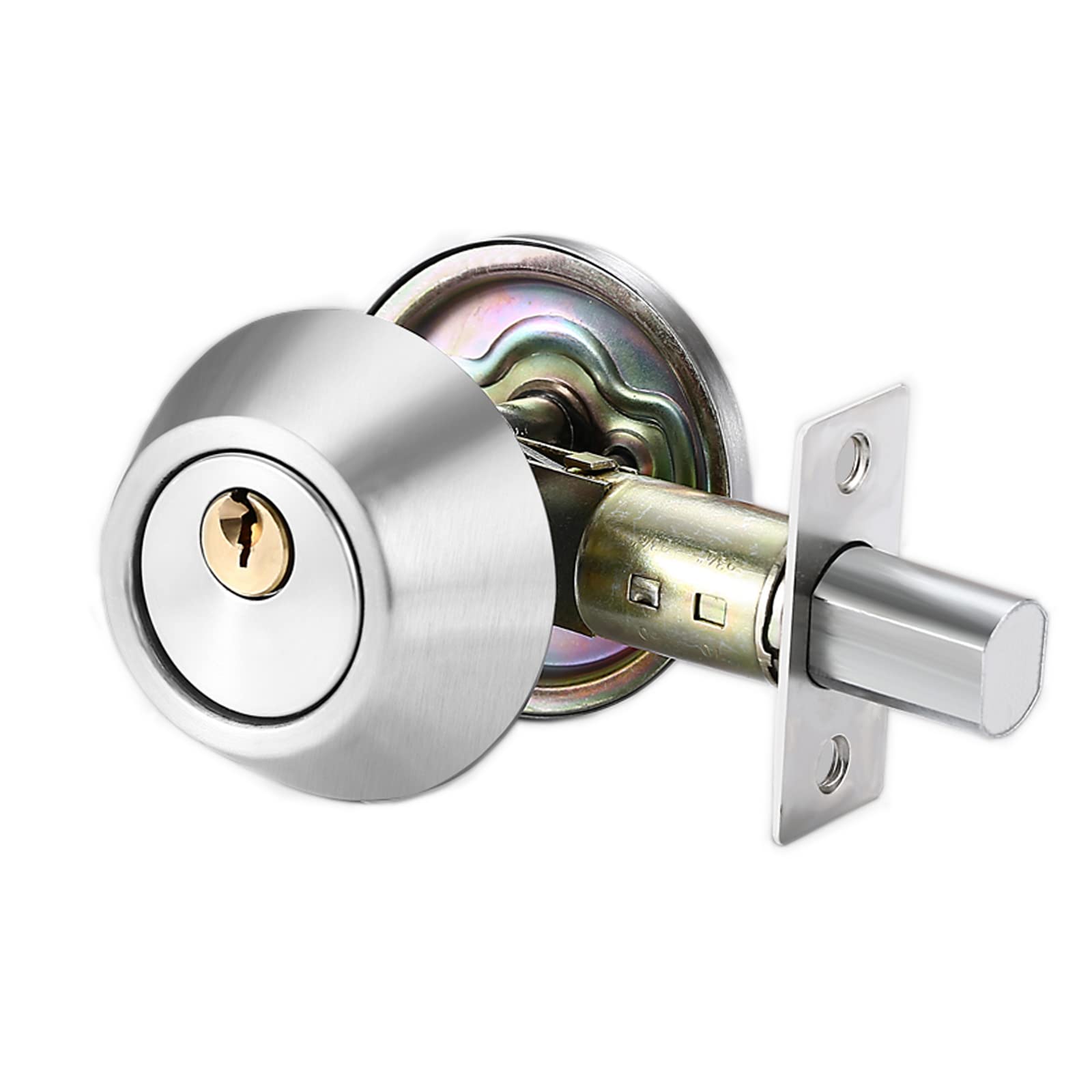 Hotiko Deadbolt Door Lock Latch Stainless Steel Security Lock for Bedroom Bathroom