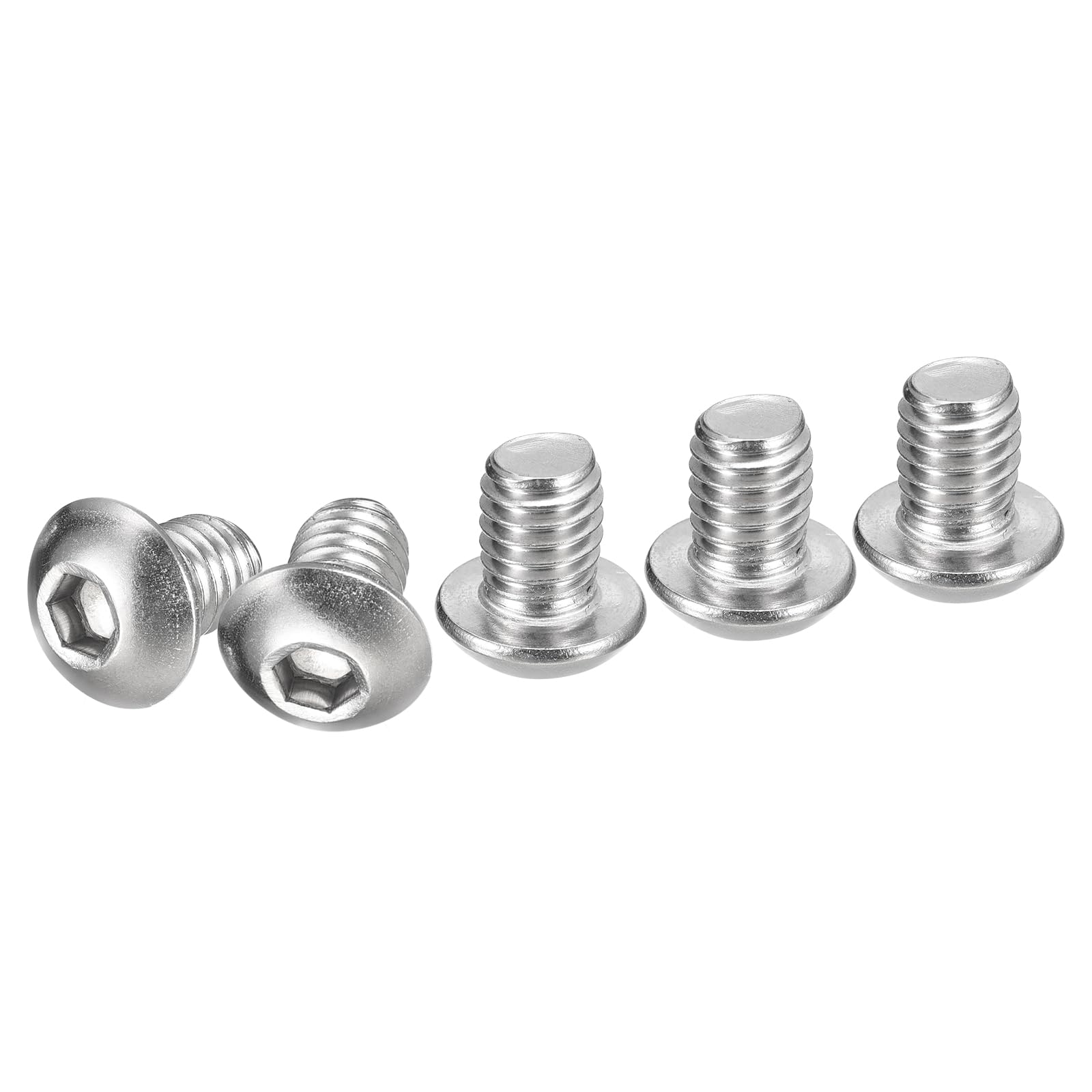 DTGN 3/8-16x1/2" Button Head Socket Cap Screws - 20Pack - Good for Machine - 304 Stainless Steel 18/8 - Hex Drive Full Thread UNC Fasteners — image 1