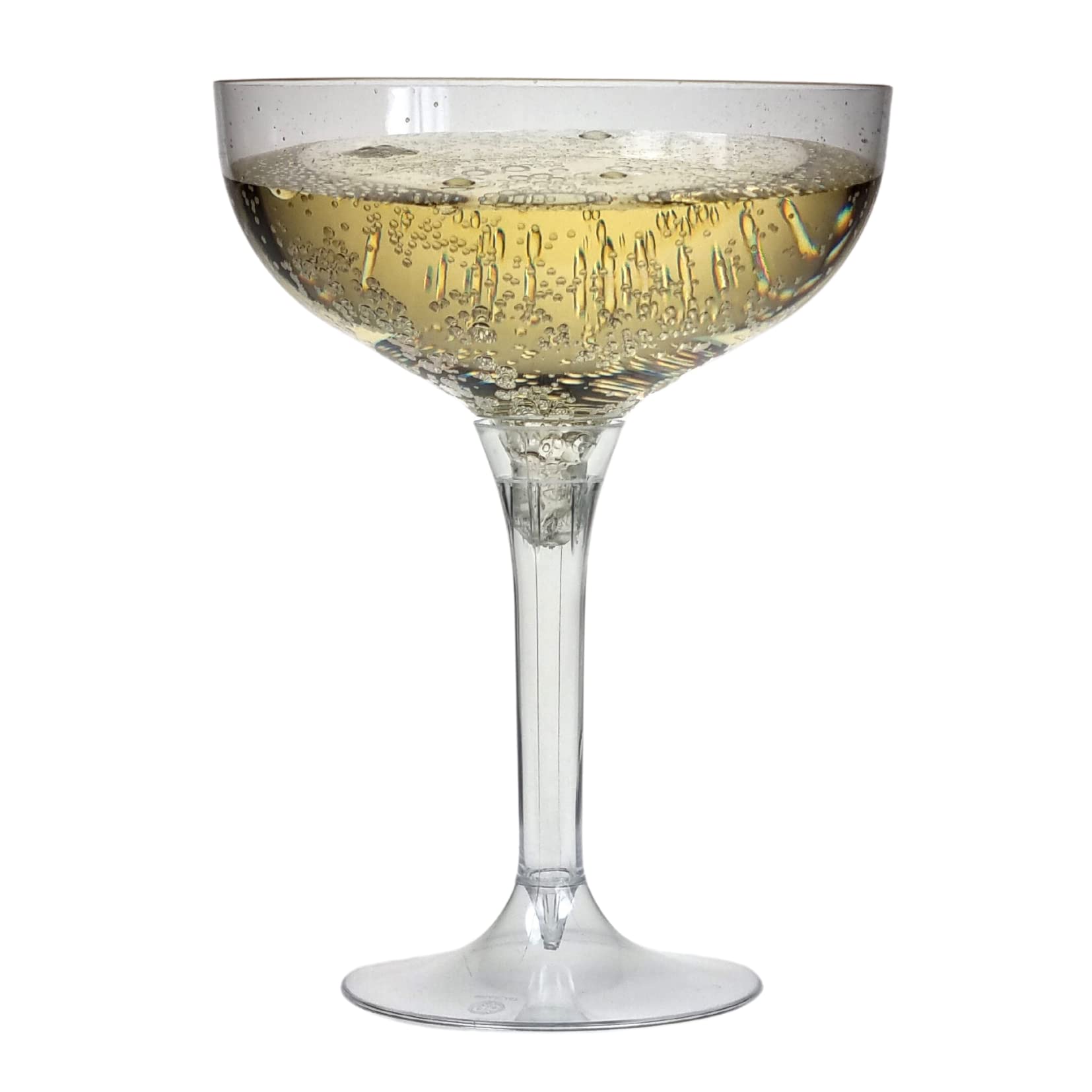 AIOS Pack of 20 Champagne Coupe Glasses Made from Recyclable BPA Free Plastic. Dishwasher Safe.