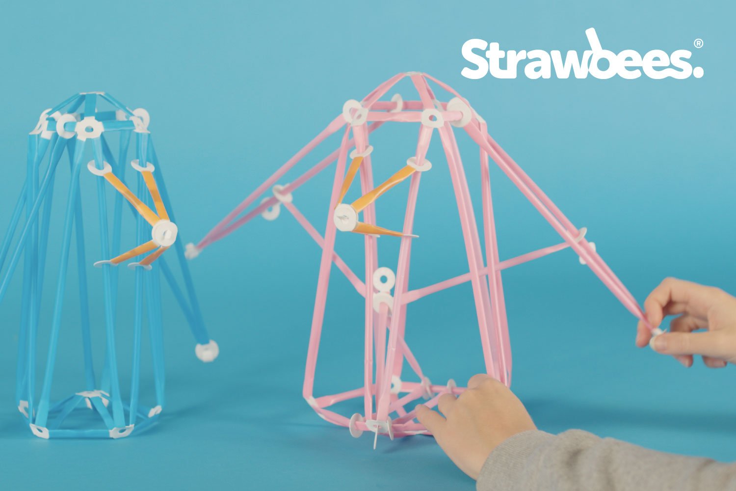 Strawbees Inventor Builder Kit 150 Straws and 250 Connectors Set, Educational & Creative