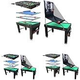 KICK Morpheus 55" 5-in-1 Multi-Game Table | Foosball, Billiards/Pool, Table Tennis, Glide Hockey, and Basketball